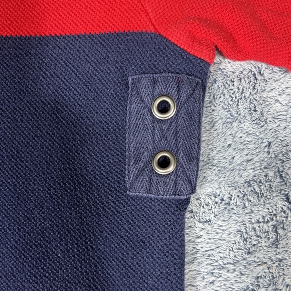 Polo Ralph Lauren VINTAGE SS Rugby Polo Men's M Red Blue Colorblock Yellow Pony - Picture 9 of 16